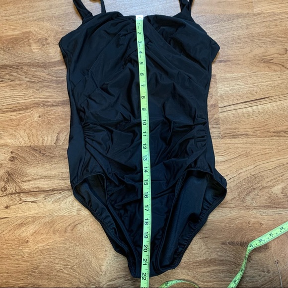 Lands' End Black One Piece Swimsuit Size 12 - Picture 7 of 11